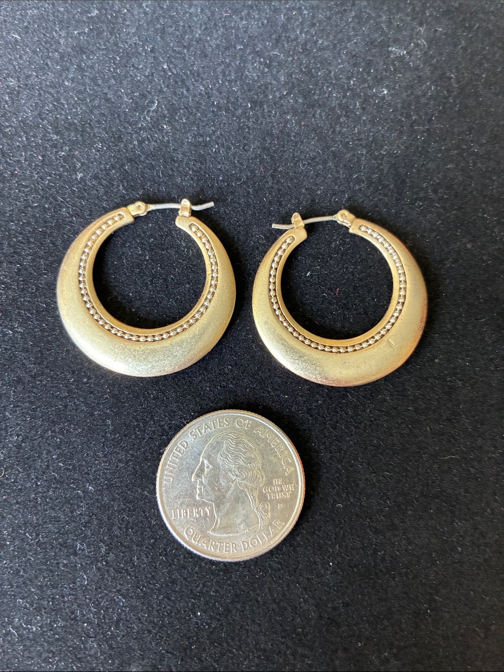Liz Claiborne two tone hoop earrings